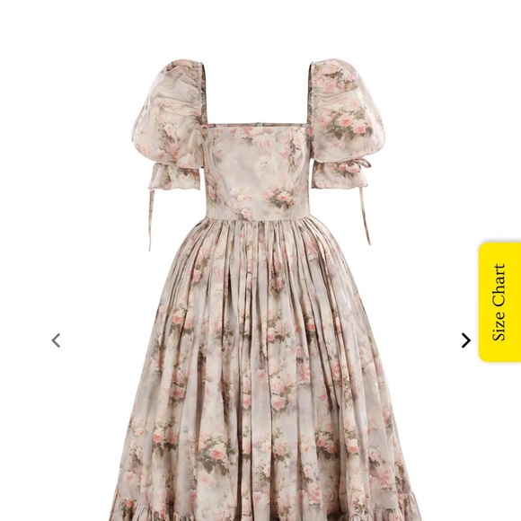 Floral, Romantic Midi Selkie Dress - Picture 4 of 9